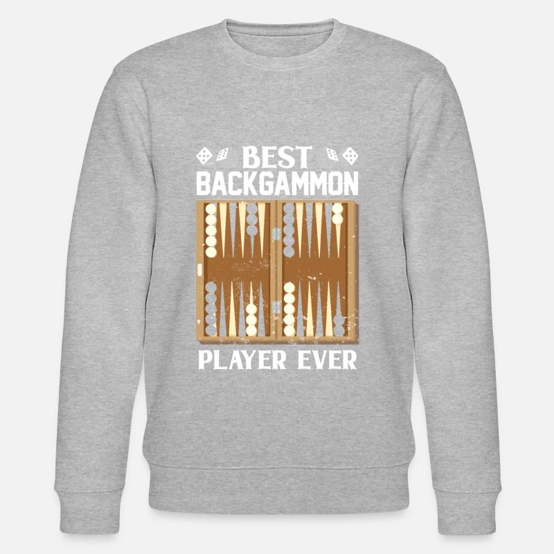 Brettspiel Lustiges Backgammon - Stanley/Stella Unisex Bio-Sweatshirt CHANGER  - Grau meliert