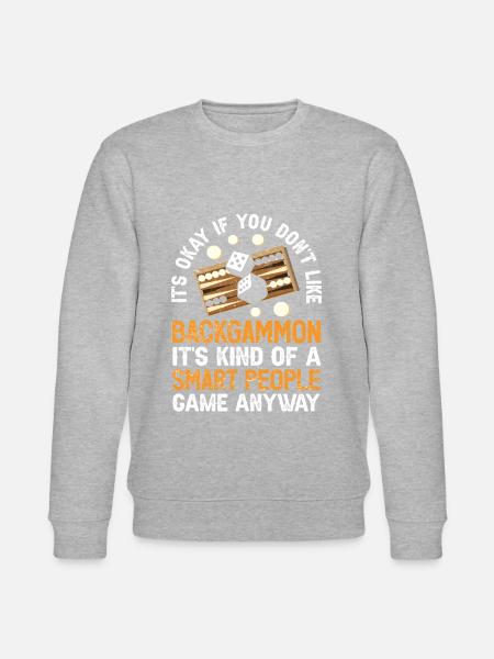 Board Game Funny Backgammon - Stanley/Stella CHANGER Unisex Organic Sweatshirt - heather grey
