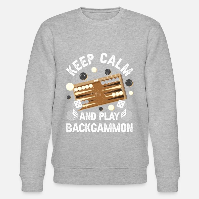 Brettspiel Lustiges Backgammon - Stanley/Stella Unisex Bio-Sweatshirt CHANGER  - Grau meliert