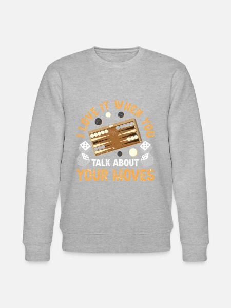 Board Game Funny Backgammon - Stanley/Stella CHANGER Unisex Organic Sweatshirt - heather grey