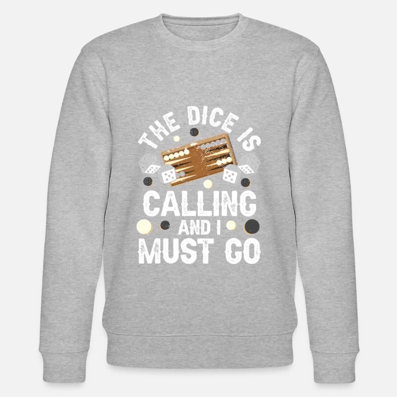 Brettspiel Lustiges Backgammon - Stanley/Stella Unisex Bio-Sweatshirt CHANGER  - Grau meliert