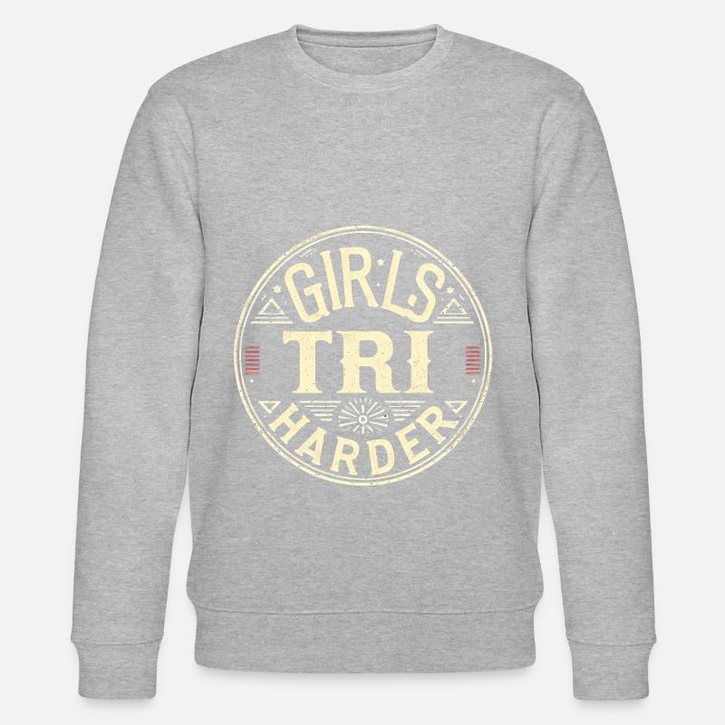 Girls Tri Harder 12 - Stanley/Stella Unisex Bio-Sweatshirt CHANGER  - Grau meliert