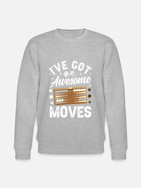 Board Game Funny Backgammon - Stanley/Stella CHANGER Unisex Organic Sweatshirt - heather grey