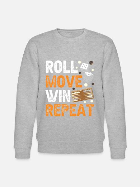 Board Game Funny Backgammon - Stanley/Stella CHANGER Unisex Organic Sweatshirt - heather grey