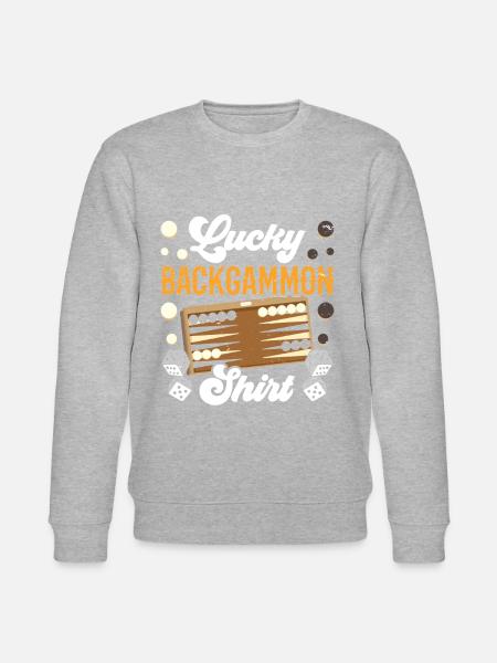 Board Game Funny Backgammon - Stanley/Stella CHANGER Unisex Organic Sweatshirt - heather grey