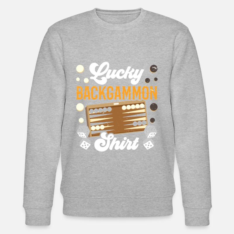 Brettspiel Lustiges Backgammon - Stanley/Stella Unisex Bio-Sweatshirt CHANGER  - Grau meliert