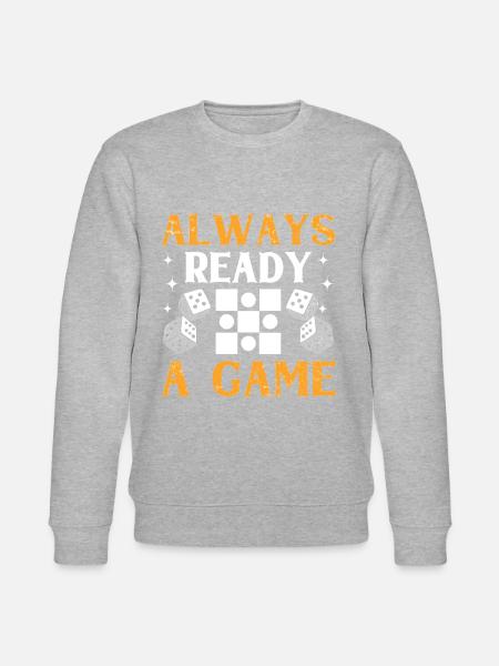 Board Game Funny Backgammon - Stanley/Stella CHANGER Unisex Organic Sweatshirt - heather grey