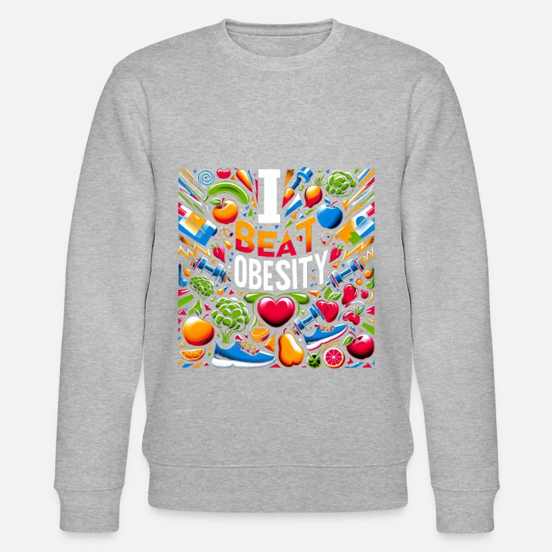 J’ai vaincu l’obésité 11 - Sweat bio CHANGER Stanley/Stella Unisexe - gris chiné