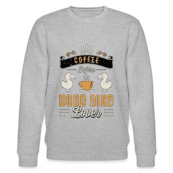 Dodo Bird Lover Coffee Bird Watching Coffee Lover - Stanley/Stella CHANGER Unisex Organic Sweatshirt - heather grey - Front - Nik (191cm) & Marisol (170cm)