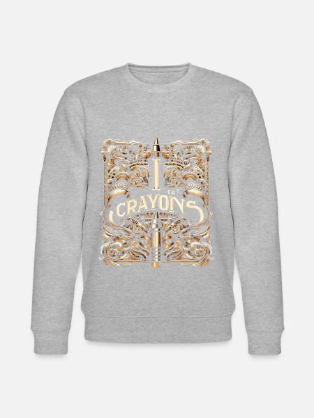 I Eat Crayons 18 - Stanley/Stella CHANGER Unisex Organic Sweatshirt - heather grey