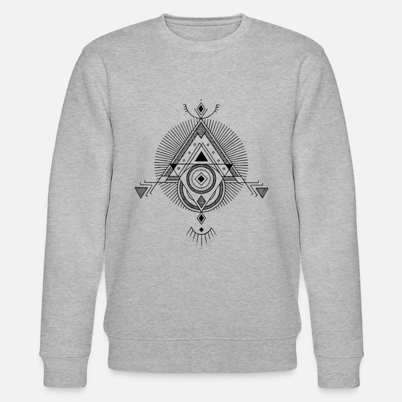 Triangle geometry - Stanley/Stella CHANGER Unisex Organic Sweatshirt - heather grey
