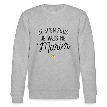Je vais me marier - Sweat bio CHANGER Stanley/Stella Unisexe - gris chiné - Devant - Nik (191cm) & Marisol (170cm)