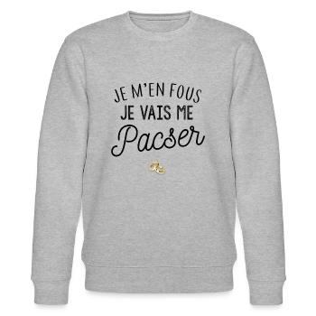 Je vais me pacser - Sweat bio CHANGER Stanley/Stella Unisexe - gris chiné - Devant - Nik (191cm) & Marisol (170cm)