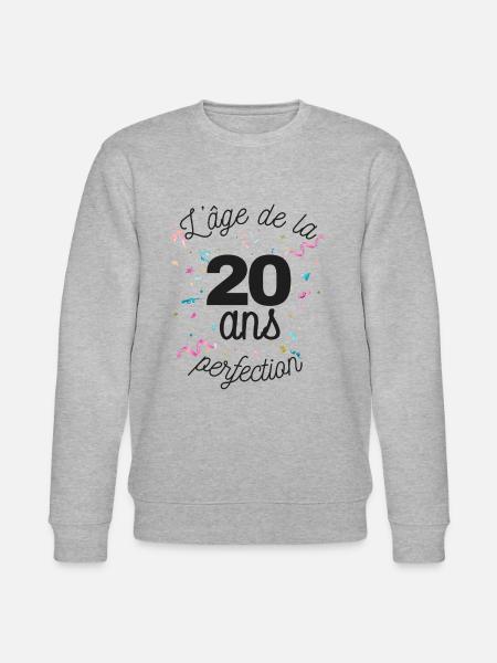 20 ans / perfection - Sweat bio CHANGER Stanley/Stella Unisexe - gris chiné