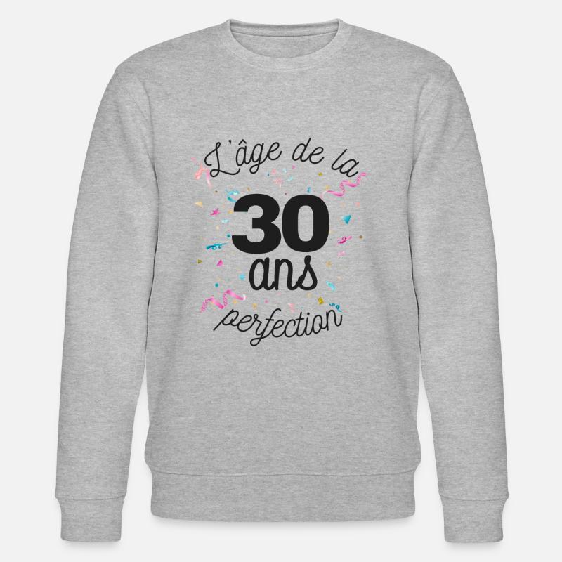 30 ans - Sweat bio CHANGER Stanley/Stella Unisexe - gris chiné