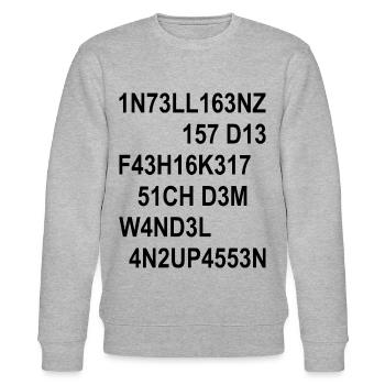 Intelligenz Ist Die Fähigkeit Sich Anzupassen - Stanley/Stella Unisex Bio-Sweatshirt CHANGER  - Grau meliert - Vorne - Nik (191cm) & Marisol (170cm)