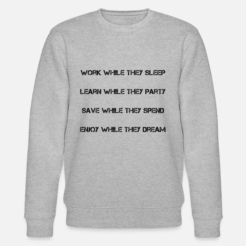Work while they sleep! - Stanley/Stella CHANGER Unisex Organic Sweatshirt - heather grey