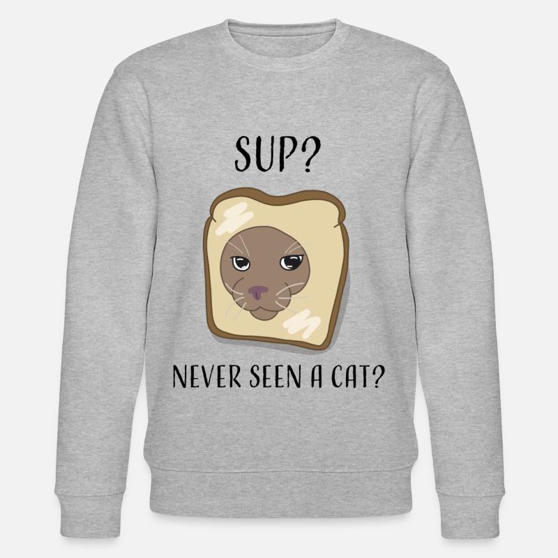 NEVER SEEN A CAT ? - Stanley/Stella Unisex Bio-Sweatshirt CHANGER - Grau meliert
