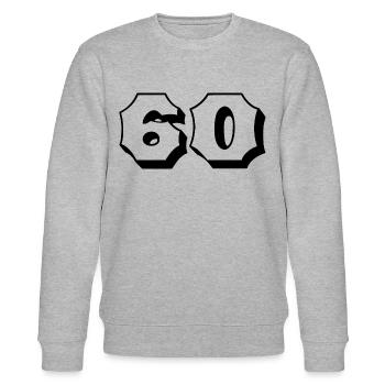 60 ans Numéro 60 anniversaire - Sweat bio CHANGER Stanley/Stella Unisexe - gris chiné - Devant - Nik (191cm) & Marisol (170cm)
