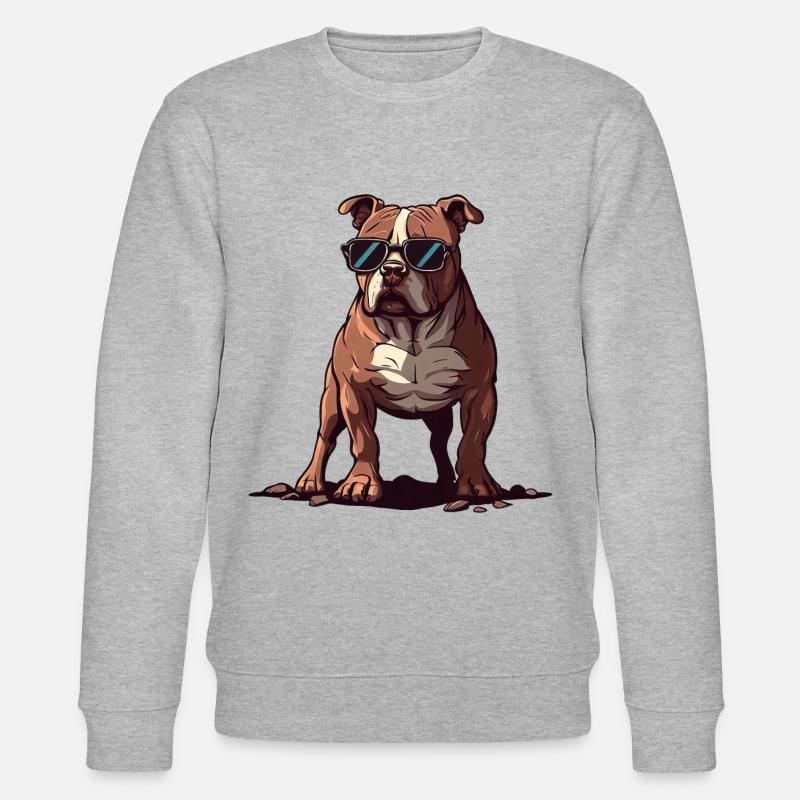 Pitbull der Entdecker - Stanley/Stella Unisex Bio-Sweatshirt CHANGER  - Grau meliert