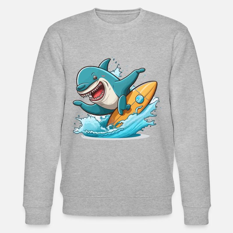 Surfeur de requins - Sweat bio CHANGER Stanley/Stella Unisexe - gris chiné