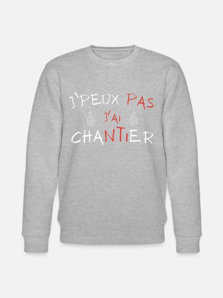 j'peux pas j'ai Chantier - Sweat bio CHANGER Stanley/Stella Unisexe - gris chiné