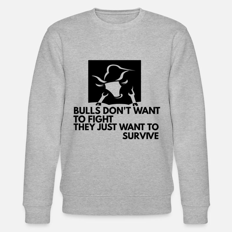 Tierschützer Stierkampf - Stanley/Stella Unisex Bio-Sweatshirt CHANGER  - Grau meliert