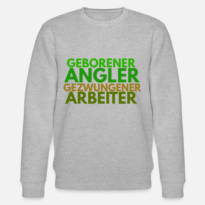 Geborener Angler - Stanley/Stella Unisex Bio-Sweatshirt CHANGER  - Grau meliert