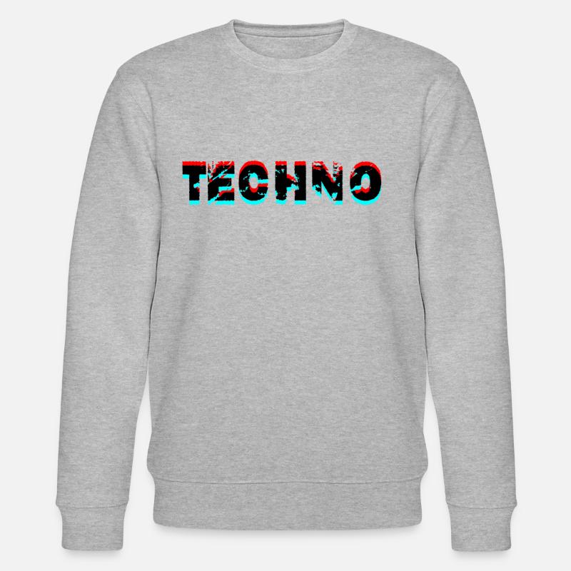 techno music design - Stanley/Stella Unisex Bio-Sweatshirt CHANGER  - Grau meliert