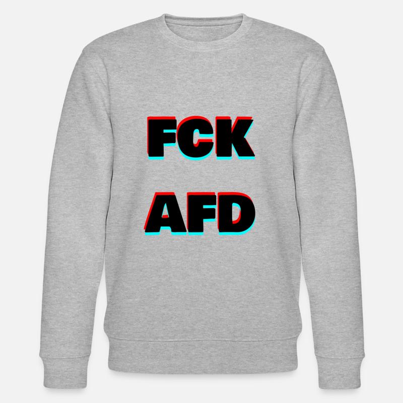 FCK AFD - Stanley/Stella Unisex Bio-Sweatshirt CHANGER  - Grau meliert