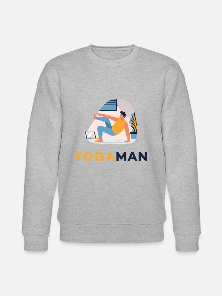 Yoga Man - Stanley/Stella CHANGER Unisex Organic Sweatshirt - heather grey