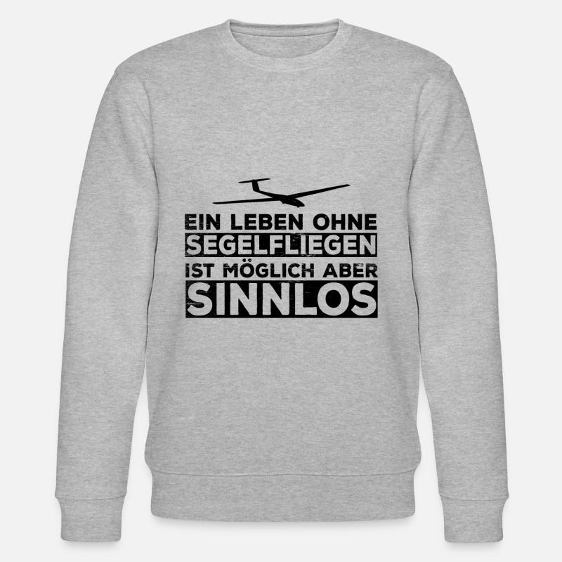 Gliding glider glider glider glider - Stanley/Stella CHANGER Unisex Organic Sweatshirt - heather grey