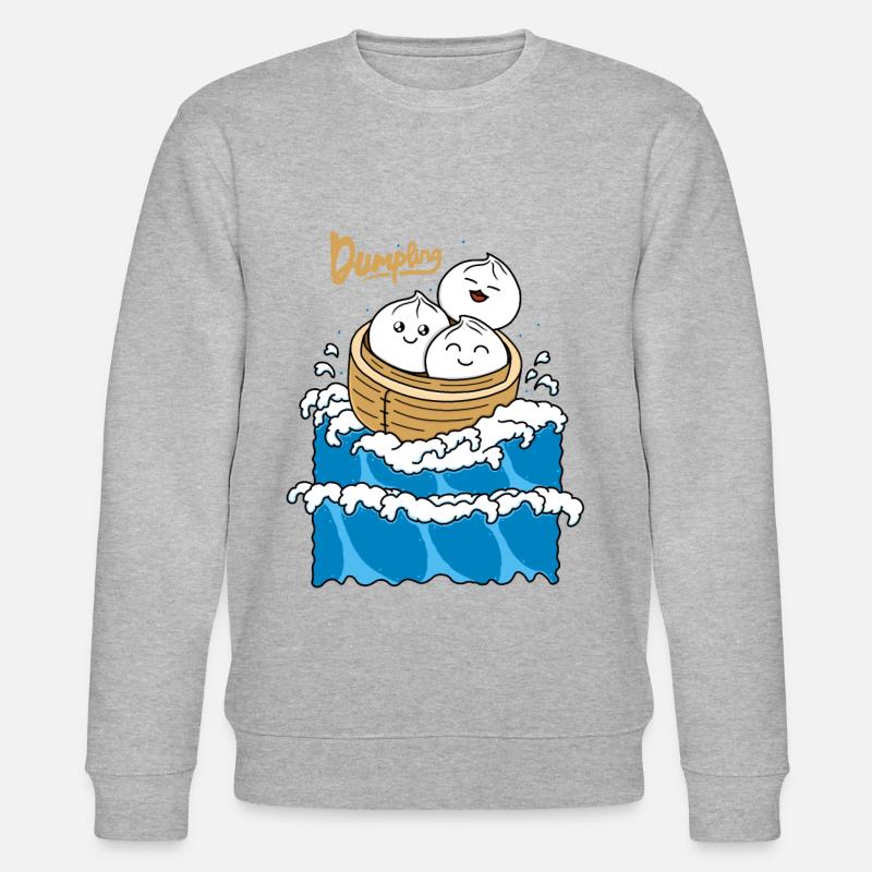 Dumpling in the Wave - Stanley/Stella CHANGER Unisex Organic Sweatshirt - heather grey