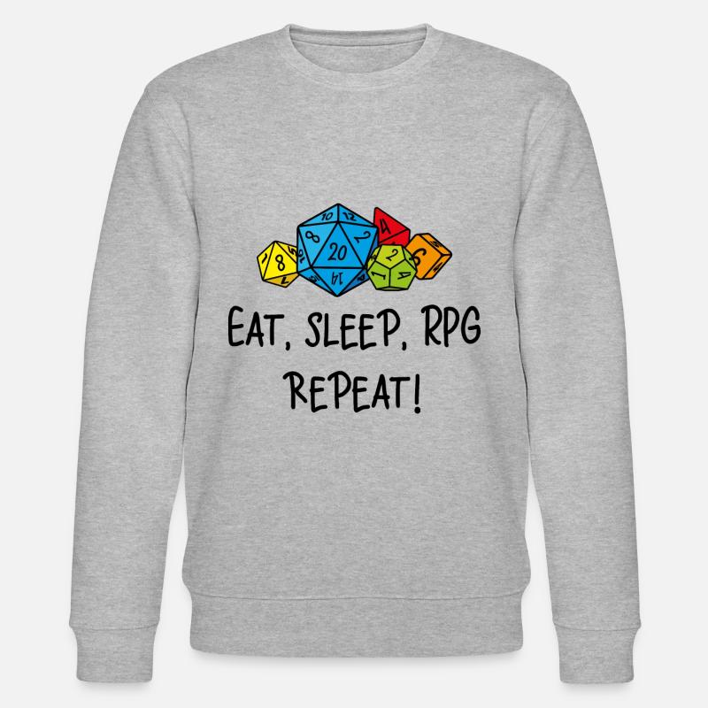 Eat, sleep, RPG, repeat - Stanley/Stella CHANGER Unisex Organic Sweatshirt - heather grey