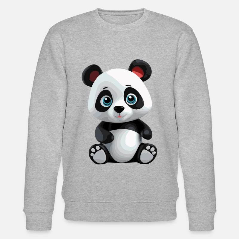 Panda - Stanley/Stella Unisex Bio-Sweatshirt CHANGER  - Grau meliert