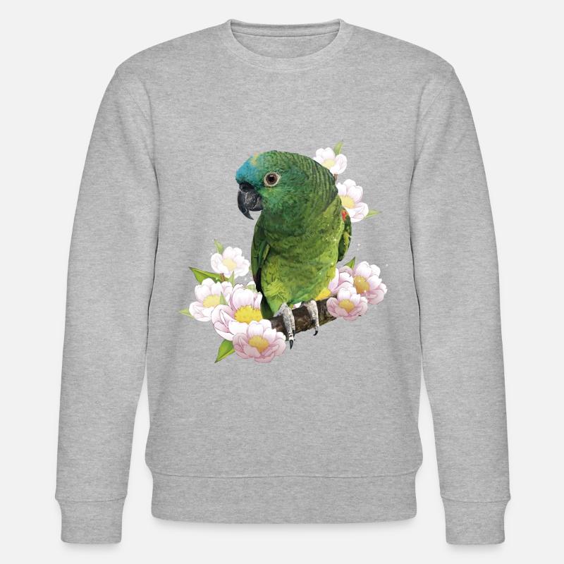 The blue-fronted amazon - Stanley/Stella CHANGER Unisex Organic Sweatshirt - heather grey