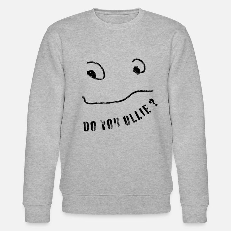 MACHST DU OLLIE? Mülleimer & Skateboard - Stanley/Stella Unisex Bio-Sweatshirt CHANGER  - Grau meliert