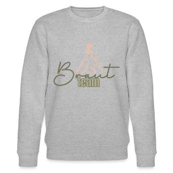 Team Bride - Stanley/Stella CHANGER Unisex Organic Sweatshirt - heather grey - Front - Nik (191cm) & Marisol (170cm)