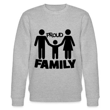 Famille - Sweat bio CHANGER Stanley/Stella Unisexe - gris chiné - Devant - Nik (191cm) & Marisol (170cm)