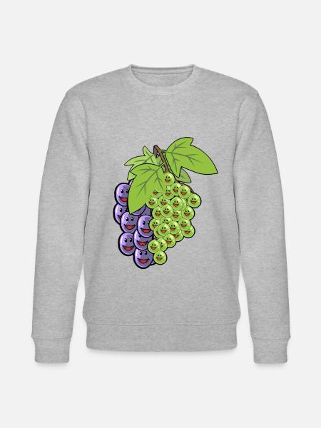 Grapes Grapes Fruit Vine Vegans - Stanley/Stella CHANGER Unisex Organic Sweatshirt - heather grey