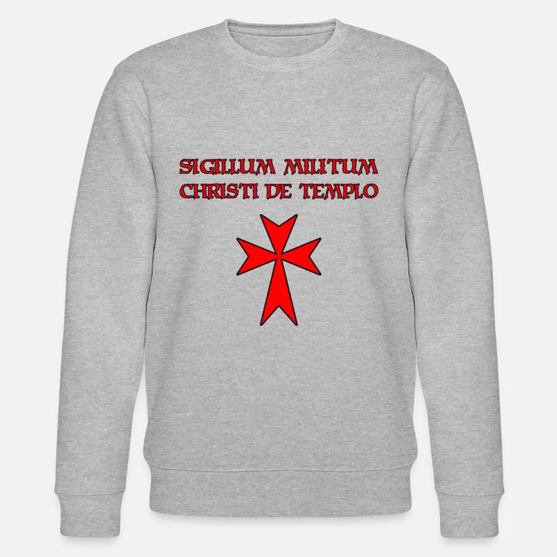 Crusader Knights Templar - Stanley/Stella CHANGER Unisex Organic Sweatshirt - heather grey