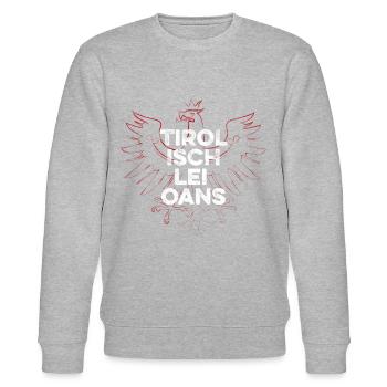 Tirol isch lei oans Österreich Adler Tiroler Land - Stanley/Stella Unisex Bio-Sweatshirt CHANGER  - Grau meliert - Vorne - Nik (191cm) & Marisol (170cm)