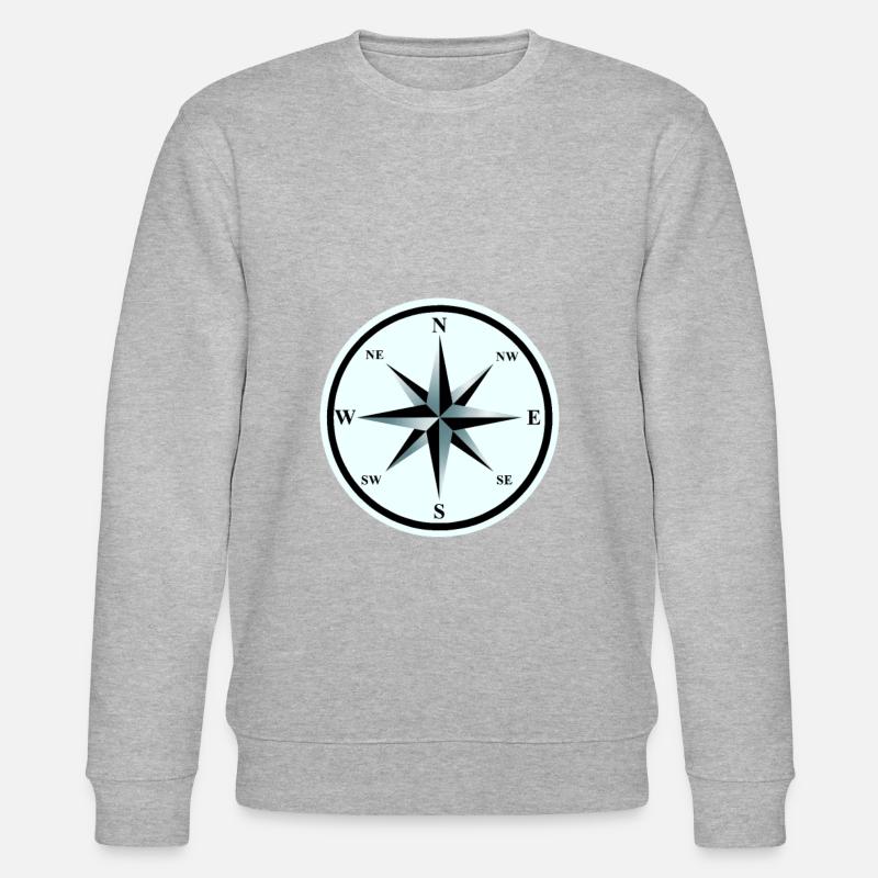 Boussole maritime Windrose - Sweat bio CHANGER Stanley/Stella Unisexe - gris chiné