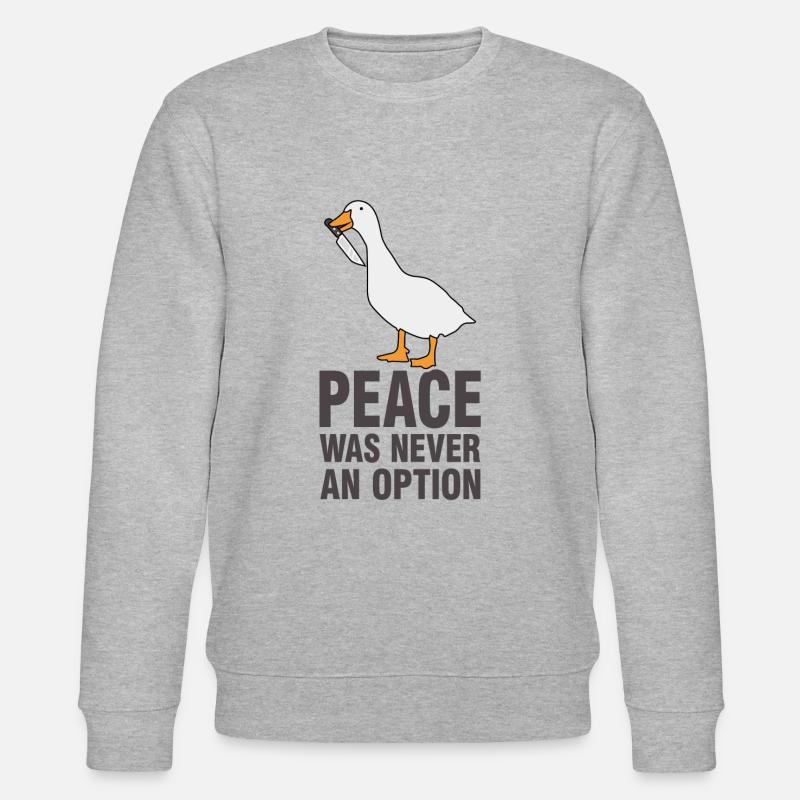 Gans Gänse Meme Geschenk - Stanley/Stella Unisex Bio-Sweatshirt CHANGER  - Grau meliert