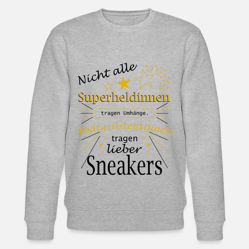 Diätassistentin Superheldin Ernährung Beruf - Stanley/Stella Unisex Bio-Sweatshirt CHANGER  - Grau meliert