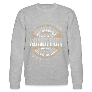 Konditor - Stanley/Stella Unisex Bio-Sweatshirt CHANGER  - Grau meliert - Vorne - Nik (191cm) & Marisol (170cm)