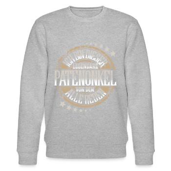 Patenonkel - Stanley/Stella Unisex Bio-Sweatshirt CHANGER  - Grau meliert - Vorne - Nik (191cm) & Marisol (170cm)