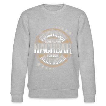 Nachbar - Stanley/Stella Unisex Bio-Sweatshirt CHANGER  - Grau meliert - Vorne - Nik (191cm) & Marisol (170cm)