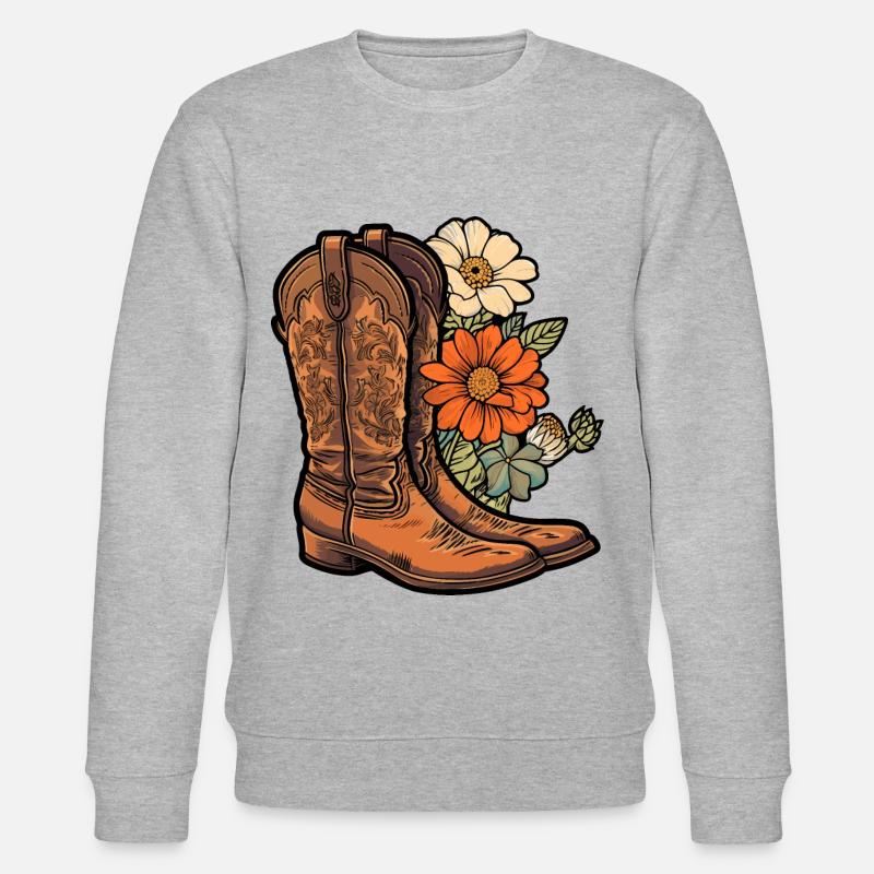 Bottes de cow-boy Fleurs - Sweat bio CHANGER Stanley/Stella Unisexe - undefined