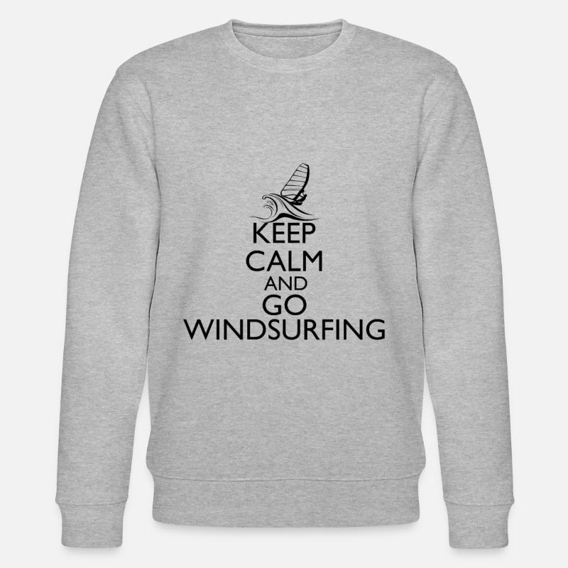 Windsurfer Windsurfing Surfen Windsurfen Windsurf - Stanley/Stella Unisex Bio-Sweatshirt CHANGER  - Grau meliert